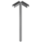 Enkel hj�rnep�l til tr�hegn | med tilh�rende hj�rnetop | Hj�rnetop til mobilt tr�hegn, galvaniseret, 1000 mm